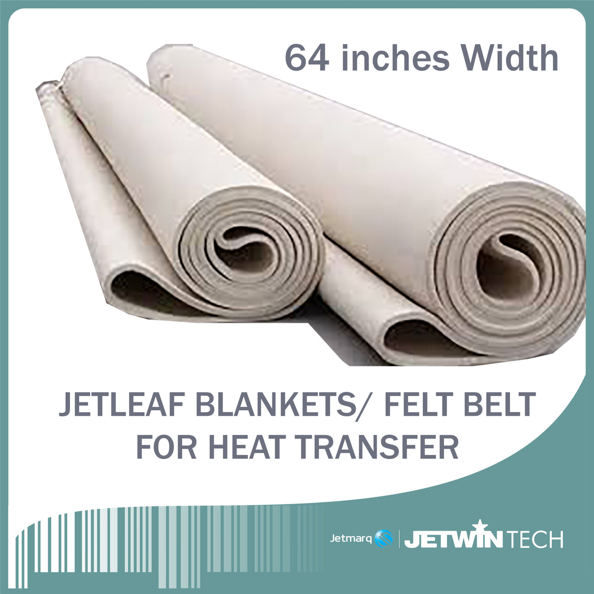 JETLEAF Felt Belt Blanket for Heat Transfer - 63 Inch Width for Reliable Performance